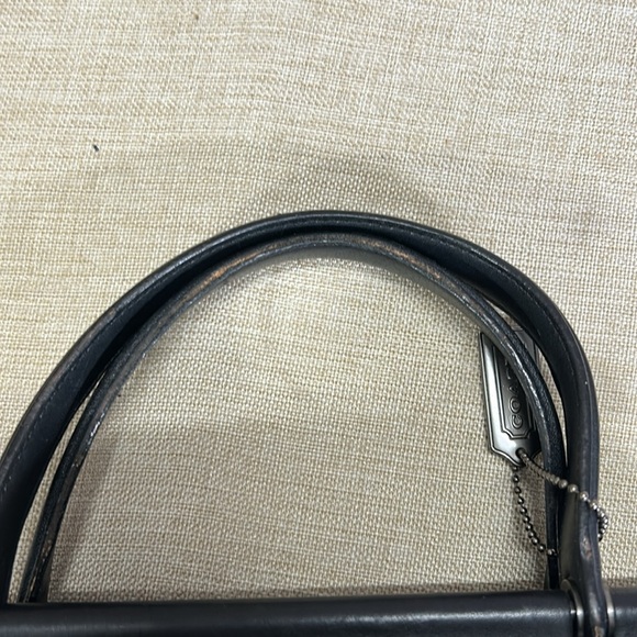 COACH BLACK LEATHER VINTAGE WHITNEY SATCHEL No. 9182 - Picture 9 of 13